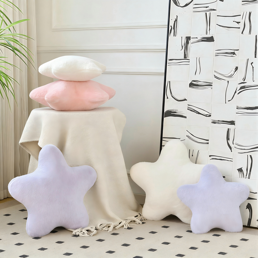 Star Shaped Plush Throw Pillow for Home Decor