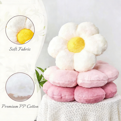 Flower Shaped Plush Floor Pillow Cushion for Home Decor