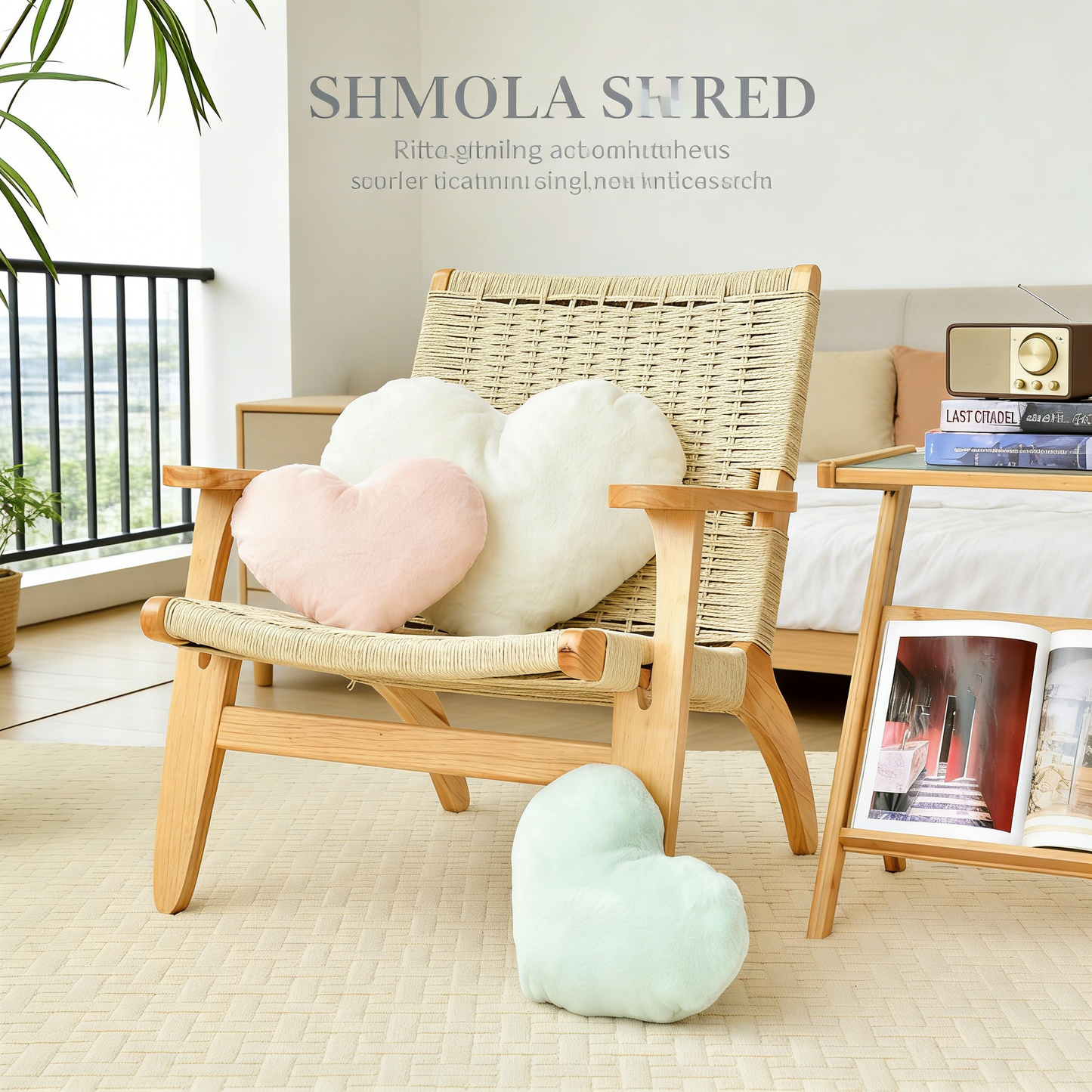 Heart Shaped Plush Throw Pillow for Home Decor