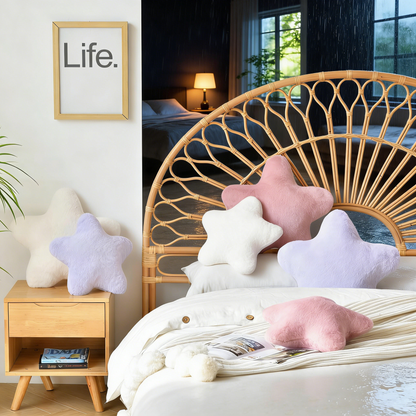 Star Shaped Plush Throw Pillow for Home Decor