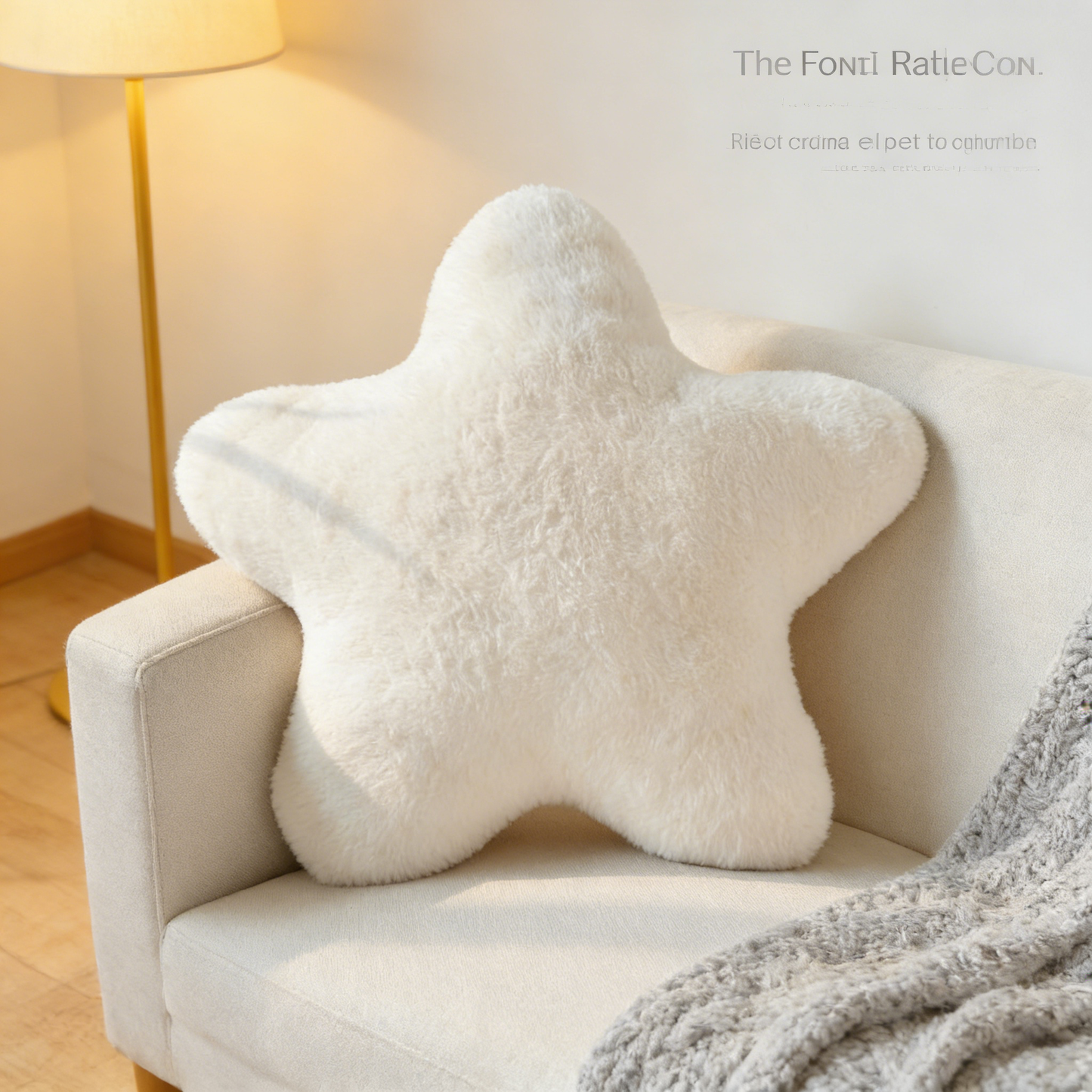 Star Shaped Plush Throw Pillow for Home Decor