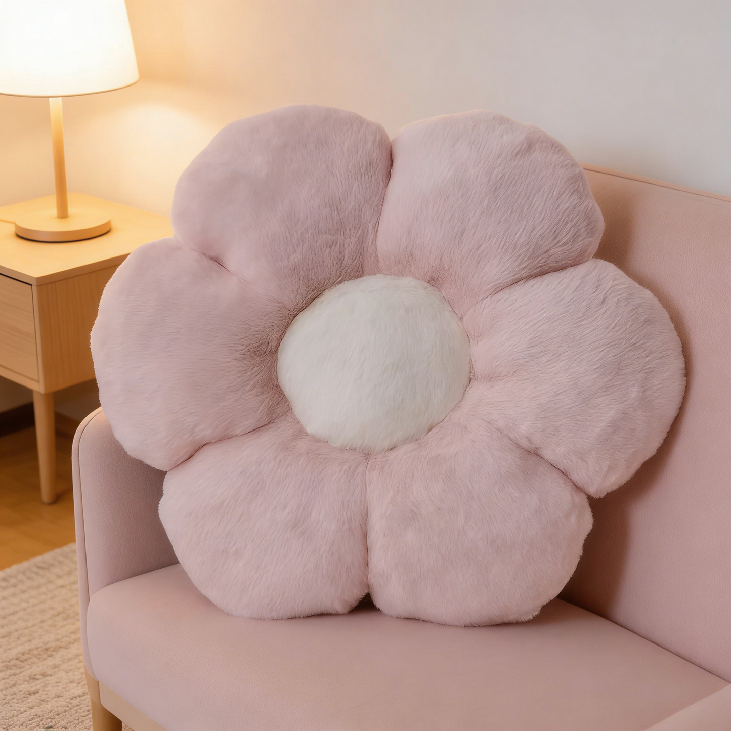 Flower Shaped Plush Floor Pillow Cushion for Home Decor